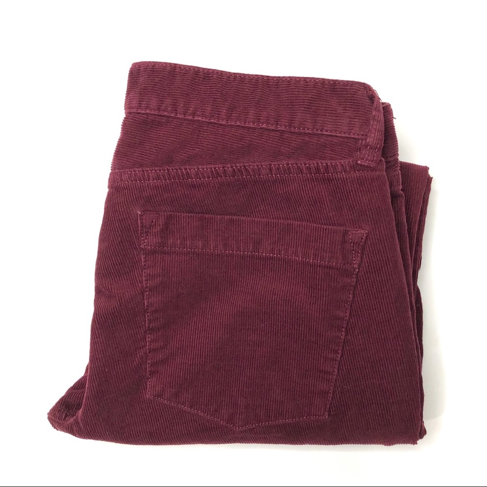 J. Crew Factory Maroon Matchstick Corduroy Jeans